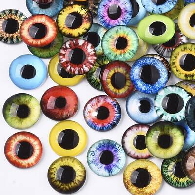 Flat Back Glass Cabochons