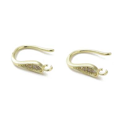 Brass Micro Pave Cubic Zirconia Earring Hooks