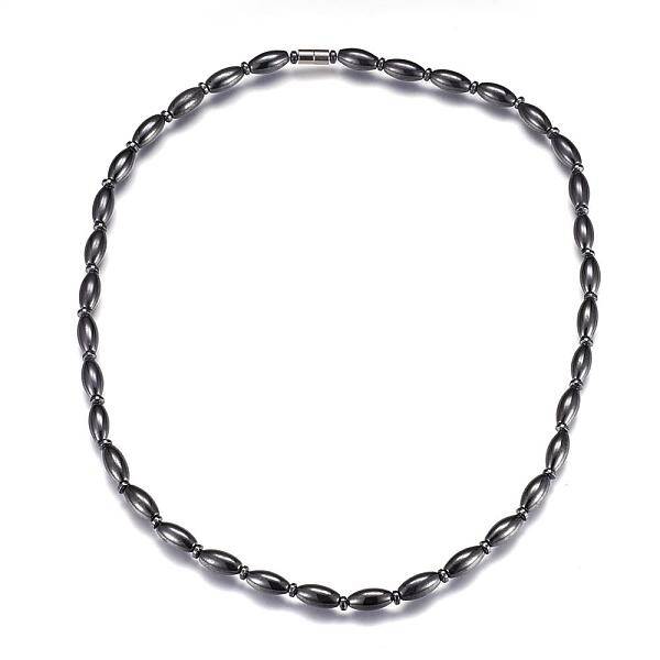 Magnetic Synthetic Hematite Beaded Necklaces