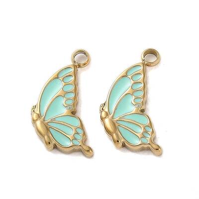 304 Stainless Steel with Enamel Charms