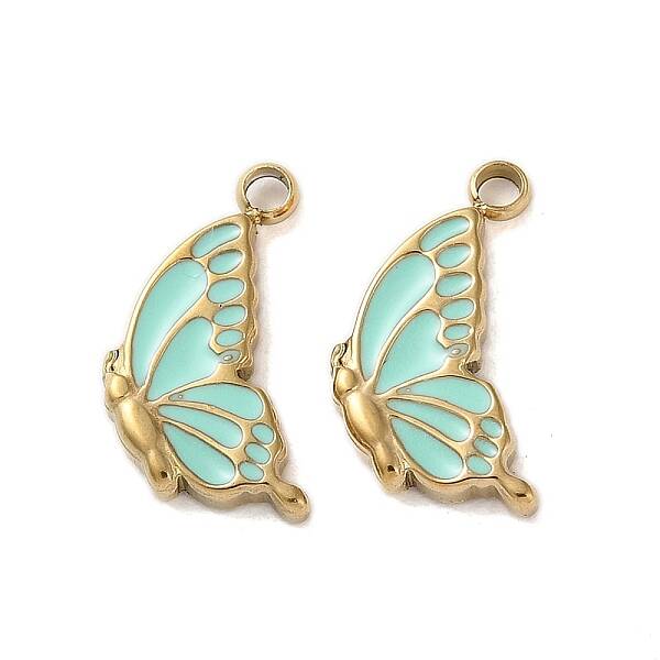 304 Stainless Steel with Enamel Charms