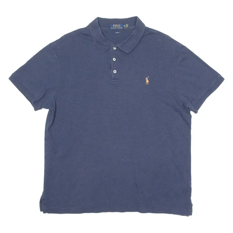 POLO RALPH LAUREN Slim Fit Mens Polo Shirt Blue XL