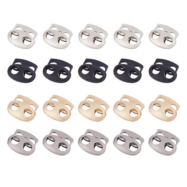 32Pcs 4 Colors Alloy Cord Locks
