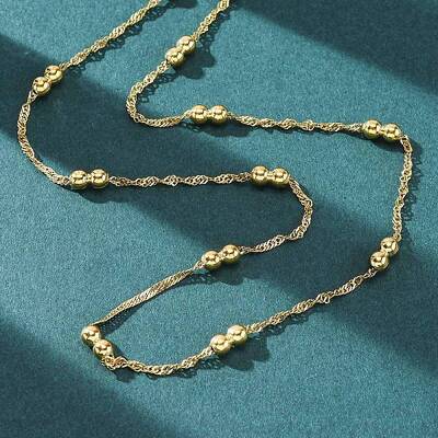 304 Stainless Steel Double Round Rope Chain Necklaces