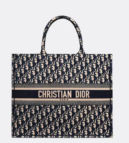 Pre-owned Dior Canvass Tote Bags Book Tote Large
