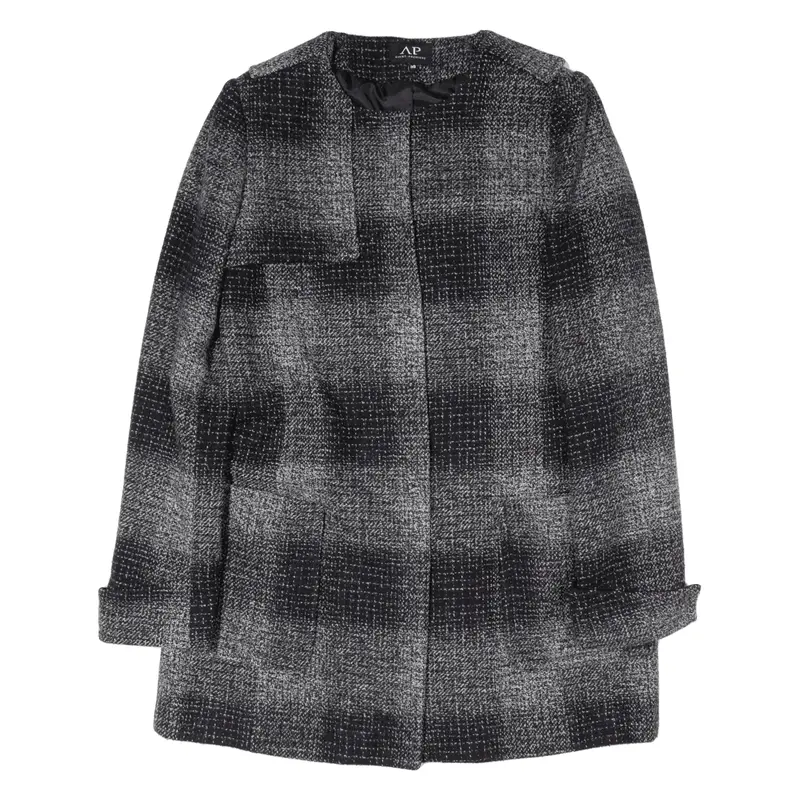 AVANT PREMIERE Jacket Grey Wool Plaid Womens M