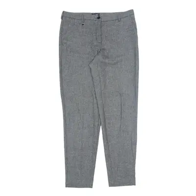 ARMANI JEANS Chevron Trousers Black Regular Straight Wool Womens W31 L30
