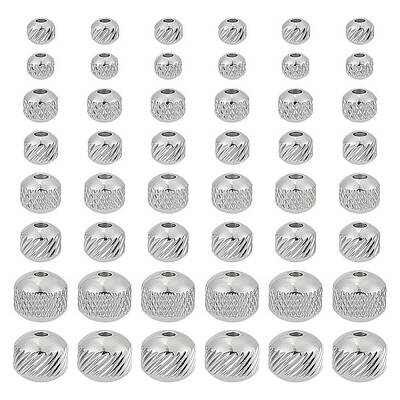 80Pcs 8 Styles 304 Stainless Steel Bead