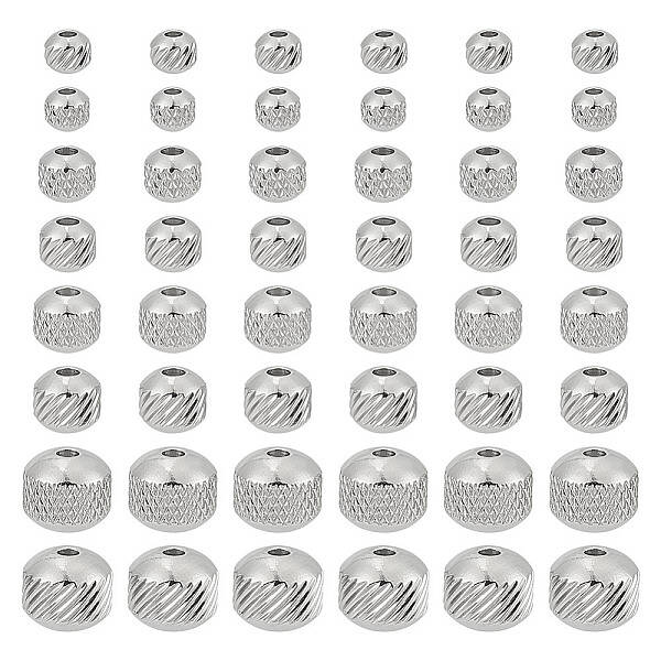 80Pcs 8 Styles 304 Stainless Steel Bead