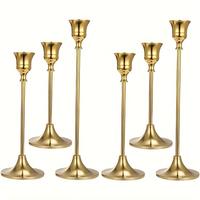 Candle Holder Set, 6 Counts/set Modern Simple Candle Stand, Desktop Decoration for Home Decor Living Room Bedroom Dining Room...