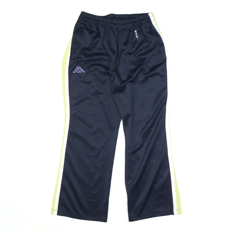 KAPPA Track Pants Blue Wide-Leg Womens L W26 L25