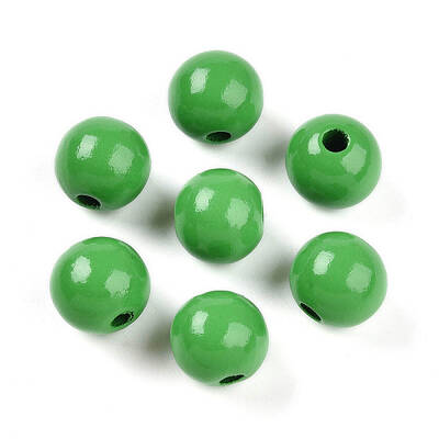 Painted Natural Wood Beads