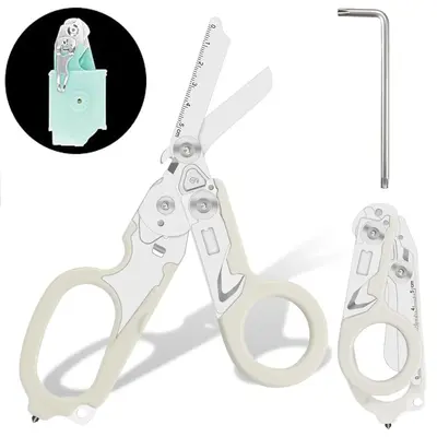 6-in-1 Multifunctional Outdoor Power Pliers, Combination Scissors with Storage Box, Foldable Easy To Carry, Hand Tools for Ho...