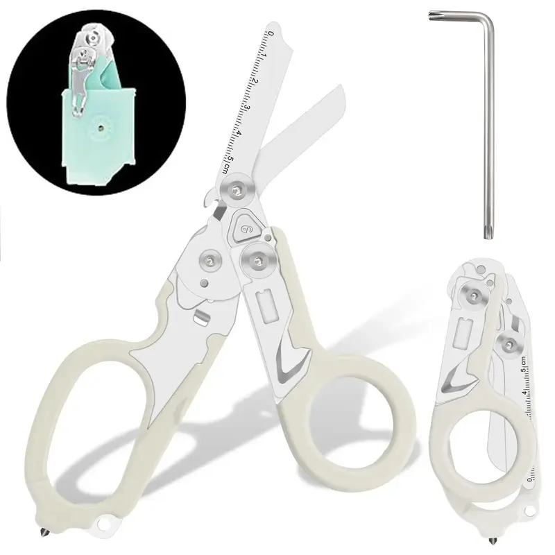 6-in-1 Multifunctional Outdoor Power Pliers, Combination Scissors with Storage Box, Foldable Easy To Carry, Hand Tools for Ho...