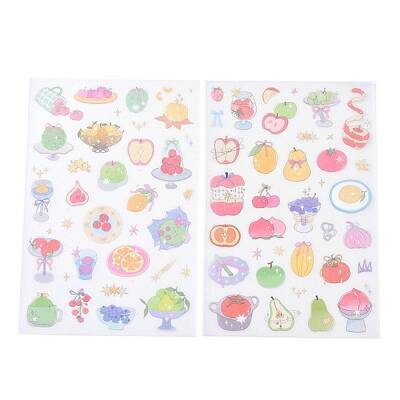 2Pcs 2 Styles PET Self-Adhesive Stickers