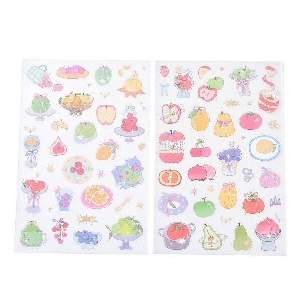 2Pcs 2 Styles PET Self-Adhesive Stickers