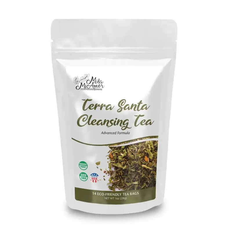 Terra Santa Cleansing Tea | Herbal Blend | Digestive Support | Made in the USA | 14 Tea Bags