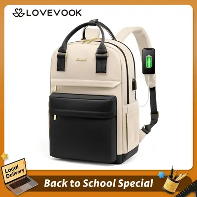 LOVEVOOK TikTokShopBacktoSchool 15.6''-17.3'' Laptop Backpack for Woman with USB Port, Lightweight Carry-On Bag, Everyday Bag...