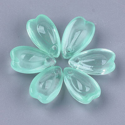 Transparent Spray Painted Glass Charms