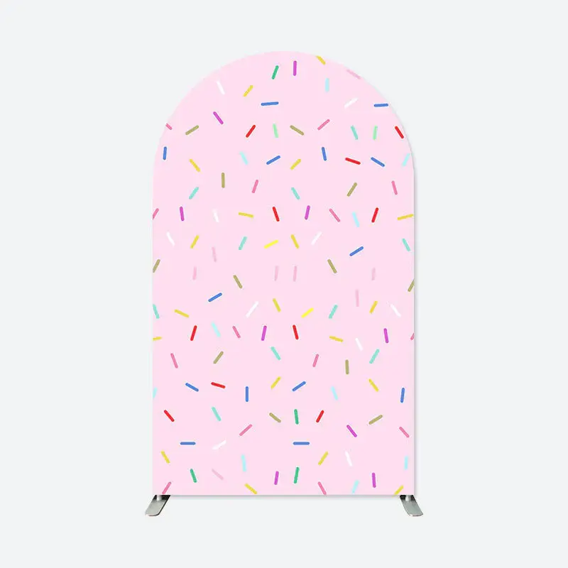 Aperturee Pink Colorful Candy Arch Backdrop For Birthday Party | Chiara Arch Backdrop Diy | Diy Arch Backdrop Cover | Chiara ...