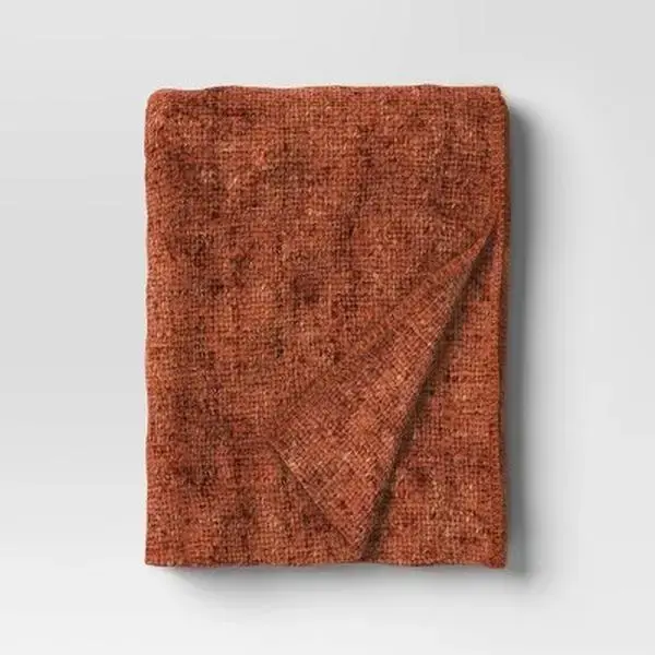 Threshold 60x50 Marled Boucle Textured Wool Cozy Throw Blanket