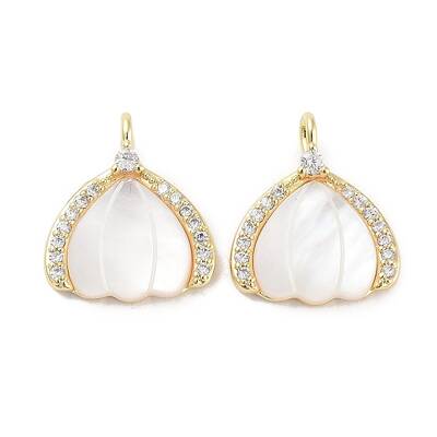 Brass Micro Pave Cubic Zirconia Pendants