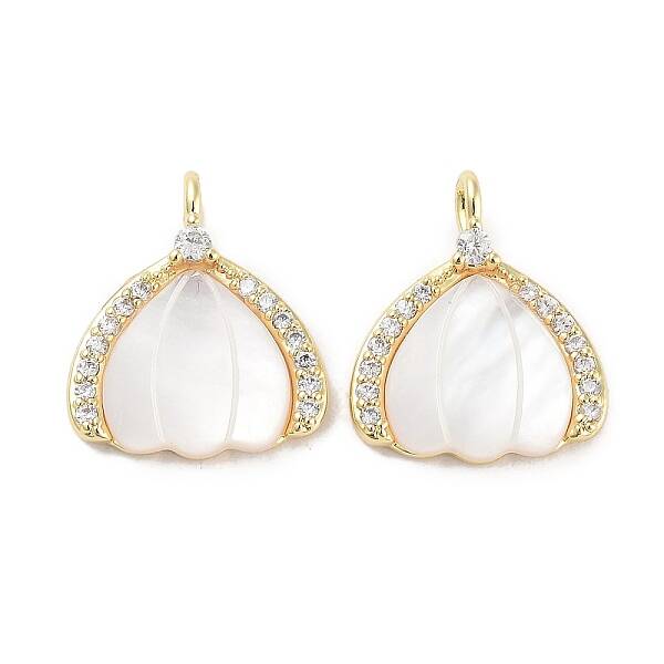 Brass Micro Pave Cubic Zirconia Pendants