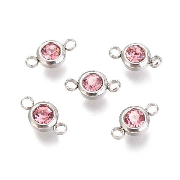 304 Stainless Steel Rhinestone Links Connectors
