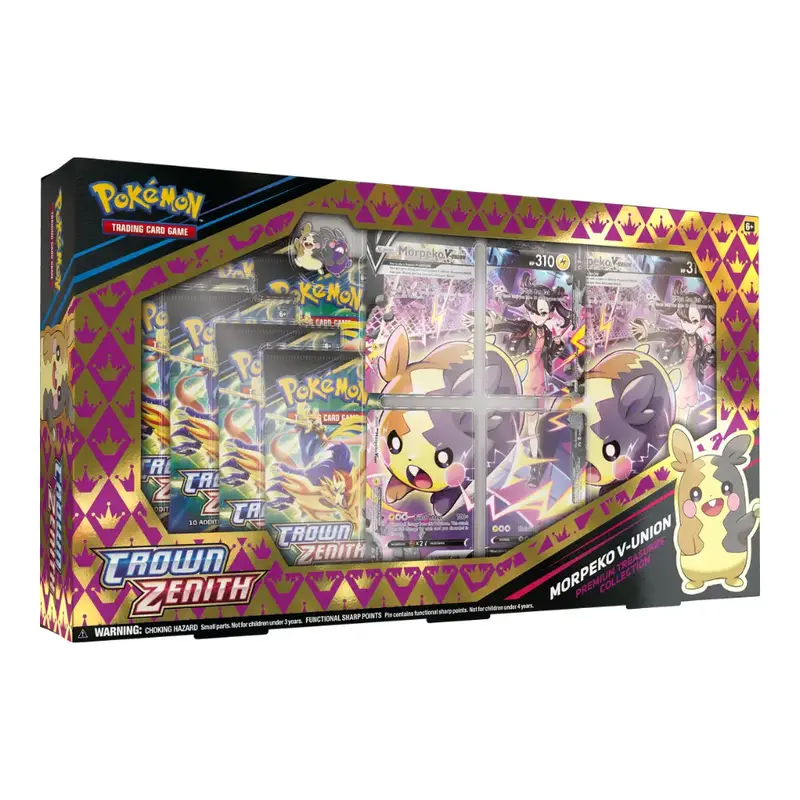 Morpeko V-UNION Premium Treasures Collection - (Pokemon TCG) - contains 7 Crown Zenith Packs!