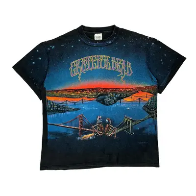 Single Stitch Grateful Dead Made In Usa Wild Oats Band T-Shirt - XL Black Cotton
