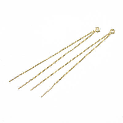 Brass Chain Stud Earring Findings