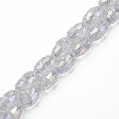 Electroplate Transparent Glass Beads Strands