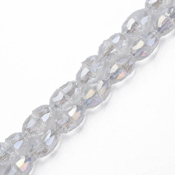 Electroplate Transparent Glass Beads Strands