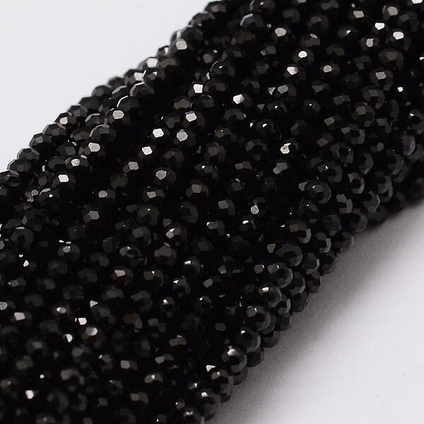 Natural Black Spinel Bead Strands