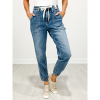 Judy Blue JAYDEN High-Waist Drawstring Denim Jogger Jeans