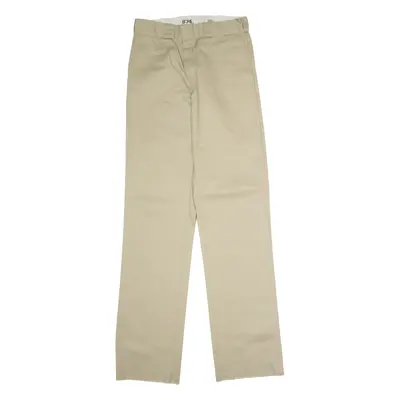 DICKIES 874 Workwear Mens Twill Trousers Beige Classic Straight W32 L38
