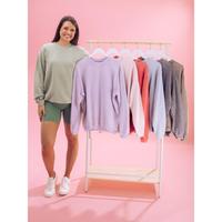 100% Cotton Washed Ribbed Pullover by DD Design | S-2X