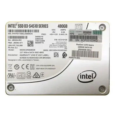 Intel SSDSC2KB480G8 | D3 S4510 480GB Triple-Level Cell SATA 6Gb/s 2.5-Inch Solid State Drive