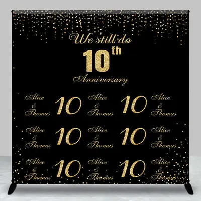 Aperturee We Still Do Custom Name 10Th Anniversary Backdrop | Banner Anniversary | Wedding Anniversary Backdrop | Backdrop Fo...