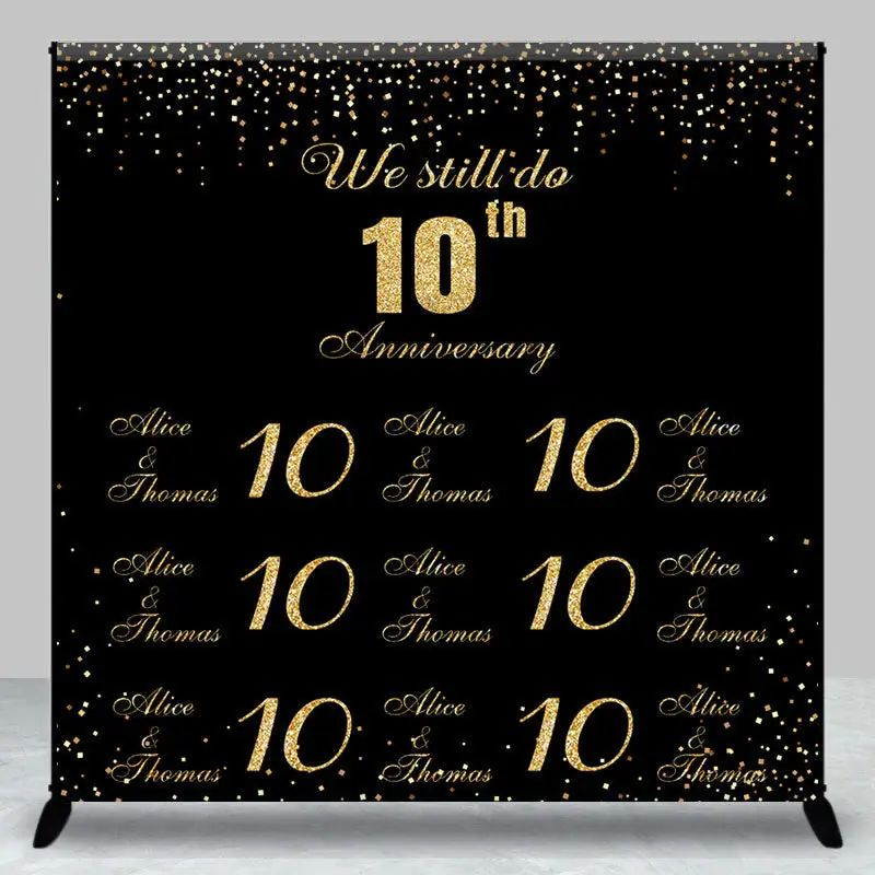 Aperturee We Still Do Custom Name 10Th Anniversary Backdrop | Banner Anniversary | Wedding Anniversary Backdrop | Backdrop Fo...