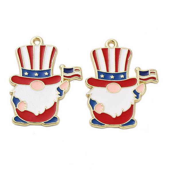 Independence Day Alloy Enamel Pendants