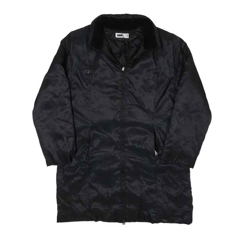 FILA Black Overcoat Coat L