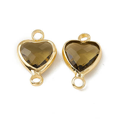 Transparent K9 Glass Connector Charms