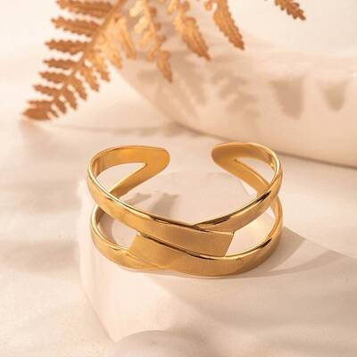 304 Stainless Steel Cuff Bangles for Women