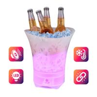 Lumi-Chill Ice Bucket by Lumi-charge – Portable, Collapsible, and Water Resistant with Bluetooth Speaker & LED light: Perfe...