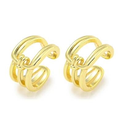 Brass Cuff Earrings