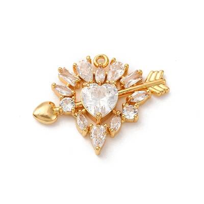 Brass Micro Pave Cubic Zirconia Pendants