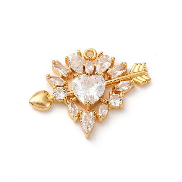 Brass Micro Pave Cubic Zirconia Pendants