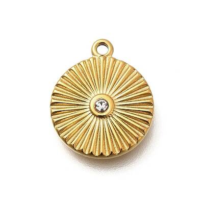 304 Stainless Steel Rhinestone Charms