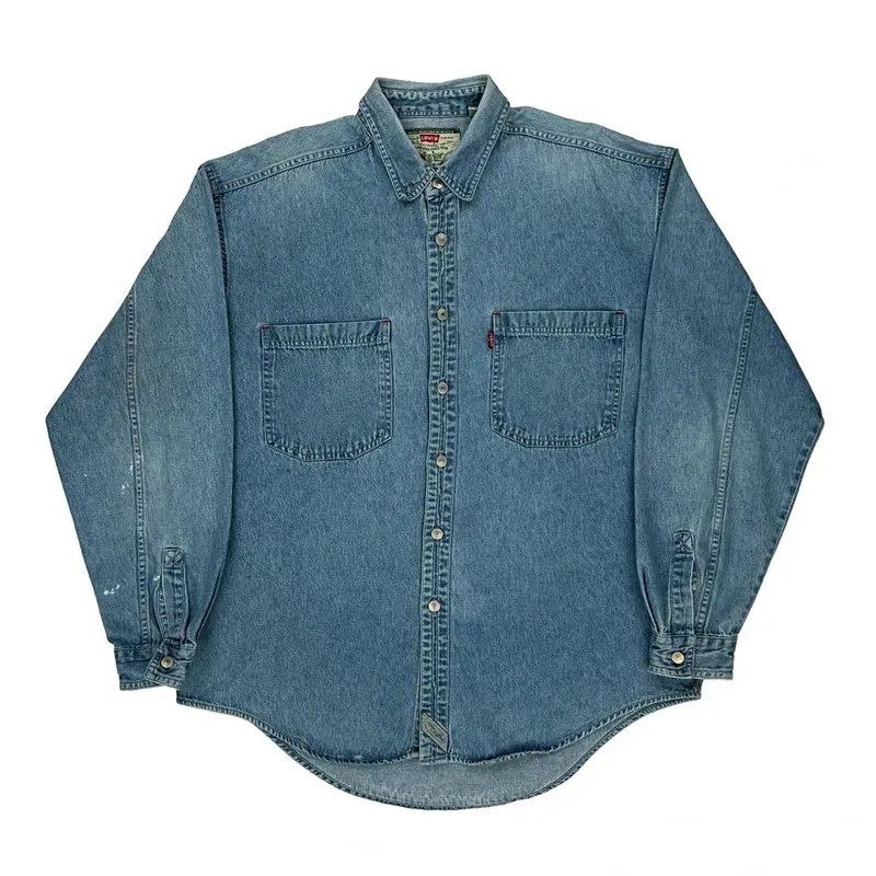 Levis Denim Shirt - Large Blue Cotton